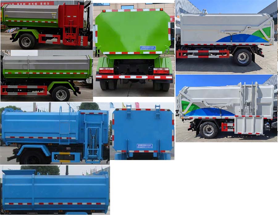 CLT5070ZZZZBJ6型自裝卸式垃圾車-福田5方掛桶垃圾車價格-湖北盈通
